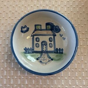 Charming Ceramic Bowl with House Motif